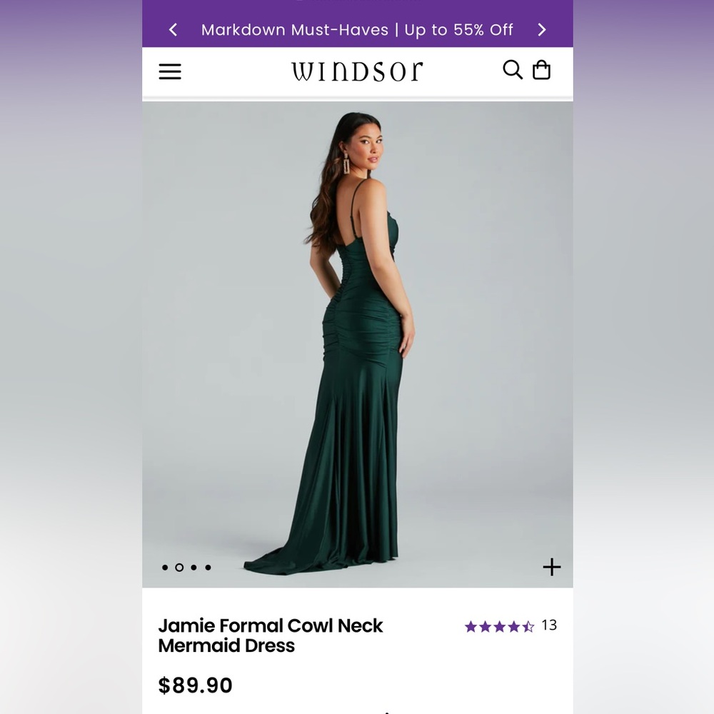 Jamie Formal Cowl Neck Mermaid Dress
